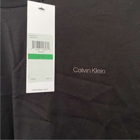 Calvin Klein, Black, Short Sleeve, NWT - Picture 4 of 5
